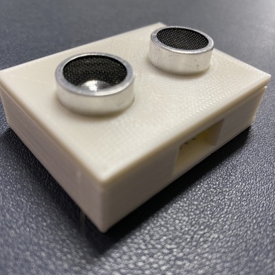 Caixa para sensor ultrassónico Arduino em 3D sem cara com ultrassónico incluído