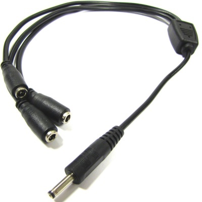 Cabo multiplicador de potência 3 DC-jack 3,5 milímetros feminino