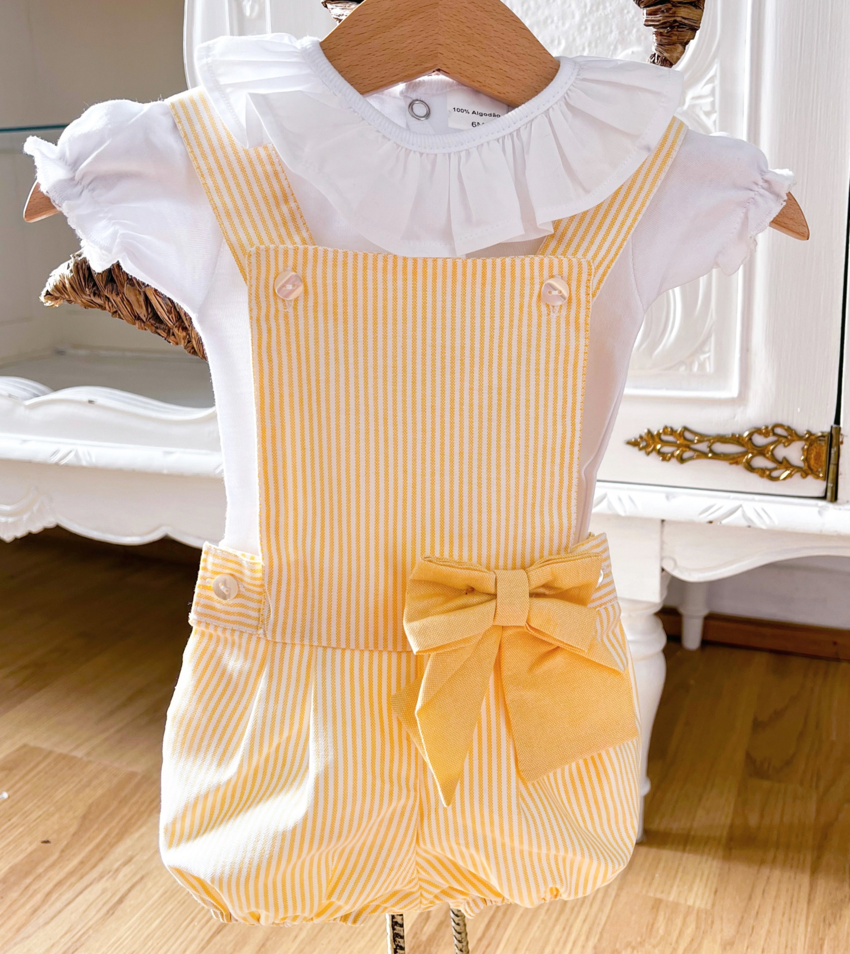 Calção riscas amarelas "Raio de Sol"