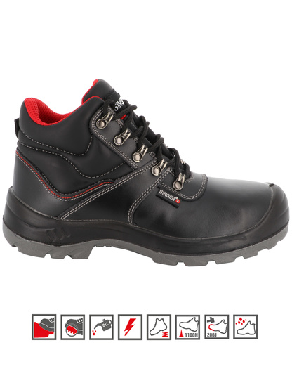 LAURO S3 SRC.BOTA ALTA DE COURO DE FLOR.