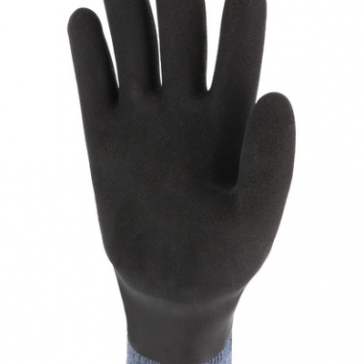 LAT157  LUVA DE POLIAMIDA REVESTIDA DE LÁTEX CAMADA DUPLA. CAMADA LISA + CAMADA DE AREIA.