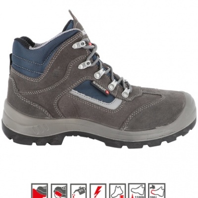 Bota de segurança, couro curtido e mesh ventilado. S1PL FO SR - SINGER SAFETY (CADIX )