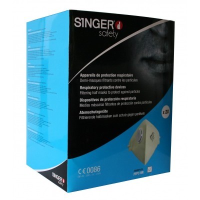 Meia máscara com uma válvula. FFP3 NR . AUUMP33V  Singer