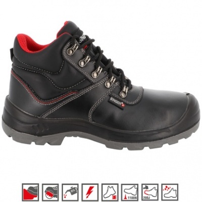 BOTA DE SEGURANÇA  DE COURO DE FLOR - SINGER SAFETY (LAURO).