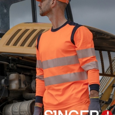 T-Shirt manga comprida Alta Visibilidade - 55% algodão, 45% poliester. 170 g/m² - SUVA / SUVO