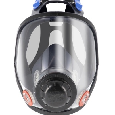 Máscara respiratória ajustável completa em silicone para  2 filtros - SINGER SAFETY ( MP60000)