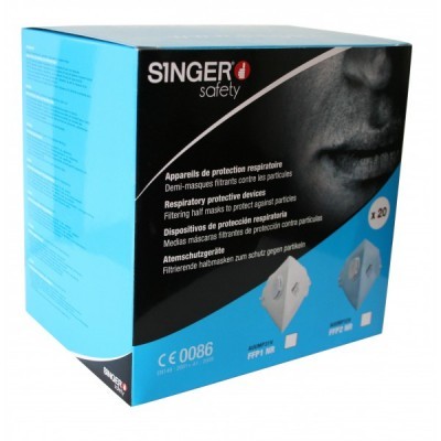 Meia máscara com uma válvula. FFP2 NR. AUUMP32V Singer