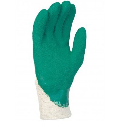Luva de proteção branca com revestimento verde