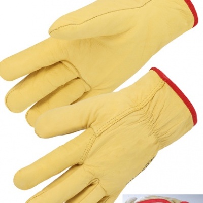 56GYPA00 LUVA PROTETORA DE COURO AMARELO ACRILIC  CHEIO