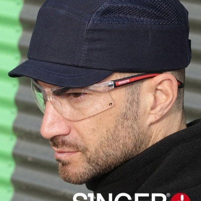 HG916B  VISEIRA CURTA DE TAMPA ANTI-IMPACTO PARA A INDÚSTRIA. AZUL