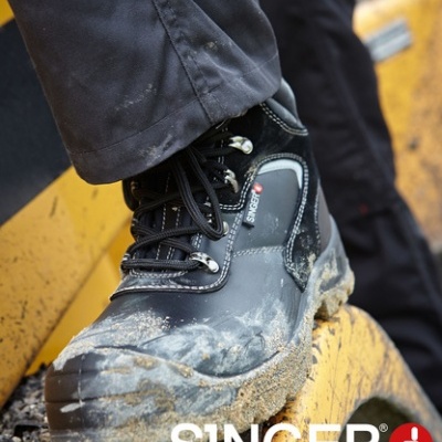 BOTA DE PROTEÇÃO EM FLOR DE COURO ALTOS3 SRC. FOGGIA - SINGER SAFETY