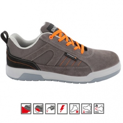 BOCA  SAPATOS DE VELUDO DE CROSTA DE COURO BAIXO. S1P SRC