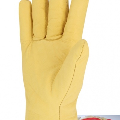 56GYPA00 LUVA PROTETORA DE COURO AMARELO ACRILIC  CHEIO