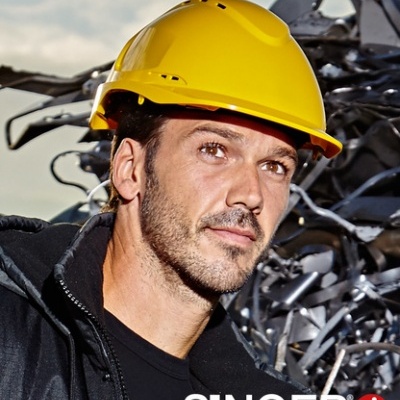 CAPACETE DE CONSTRUÇÃO VENTILADO EM RACK A.B.S. E FIXAÇÃO DE PINHÃO. FORCE