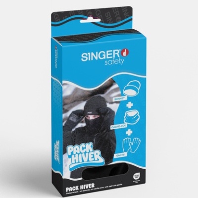 Conjunto com gorro, cachecol e luvas, ideal para o inverno - Singer Safety (PACKHIV)
