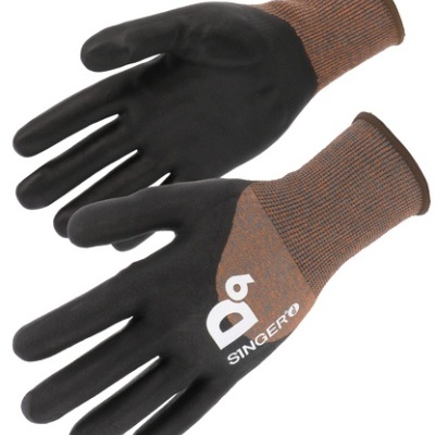 Luvas de  Corte fibras D. HDPE. Microespuma nitrílica (3/4 revestido). Calibre: 18 - Singer Safety(PHD84NIB)