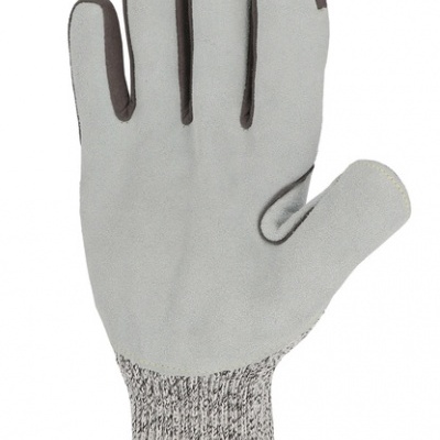 Luvas de proteção cinza com punho de malha