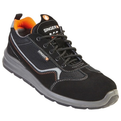 Sapatilha de segurança em couro acamurçado SINGER GENES - S1PL FO SR