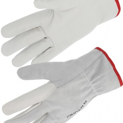 56GSN LUVA PROTETORA DE COURO COM APERTO ELÁSTICO