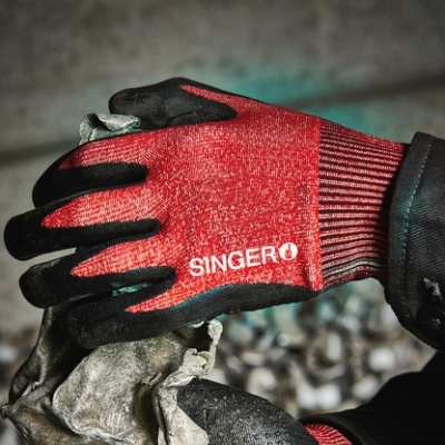 Luva HDPE e espuma de nitrilo PHD5RED - Anti-corte D.