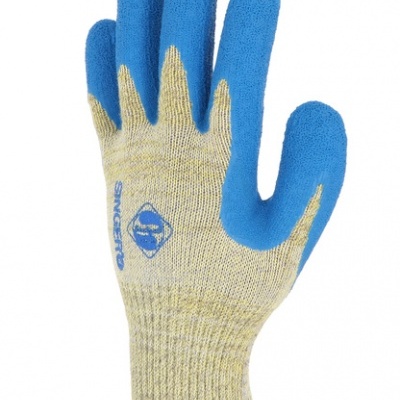 Luva de aramida + fio de aço. Palma Latex - TKV105/TKV345