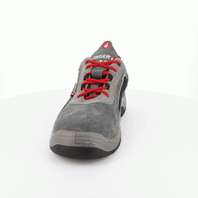 Sapato de segurança couro curtido acamurçado. S1P FO SR - SINGER SAFET (RODI)