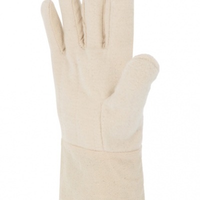 PRP75408  LUVA DE ALGODÃO TECIDA. PALMA DUPLA ESPESSURA. MANGUITO 8 CM.