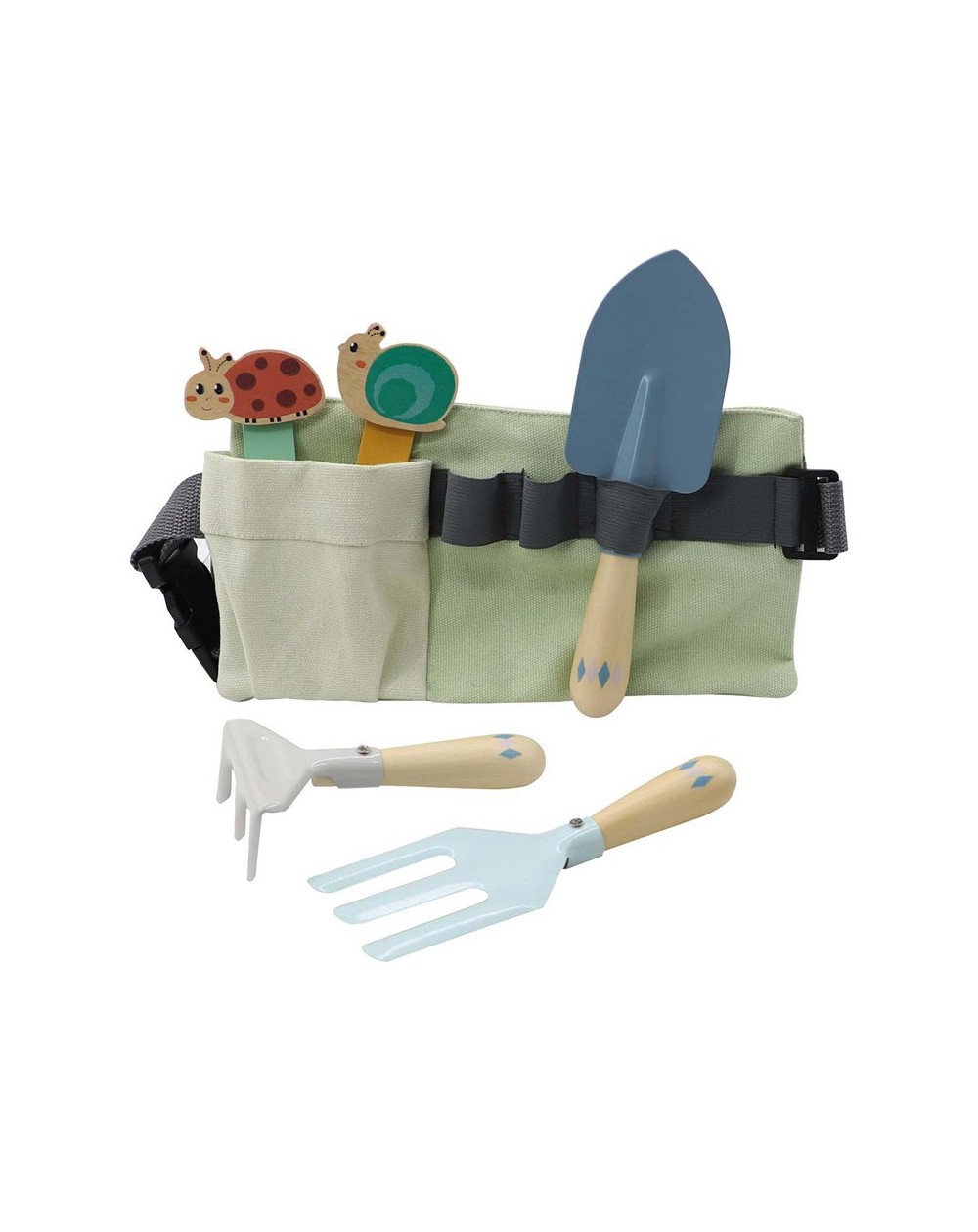 Cinto com Conjunto de Ferramentas de Jardim de Madeira Cinto com Conjunto de Ferramentas de Jardim de Madeira