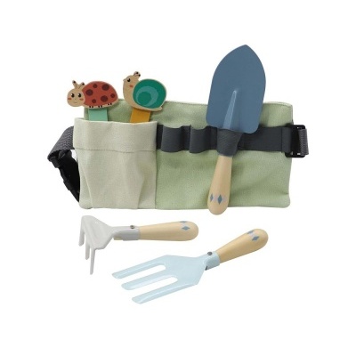 Cinto com Conjunto de Ferramentas de Jardim de Madeira