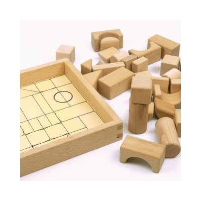 Blocos de Madeira Natureza - 35 peças