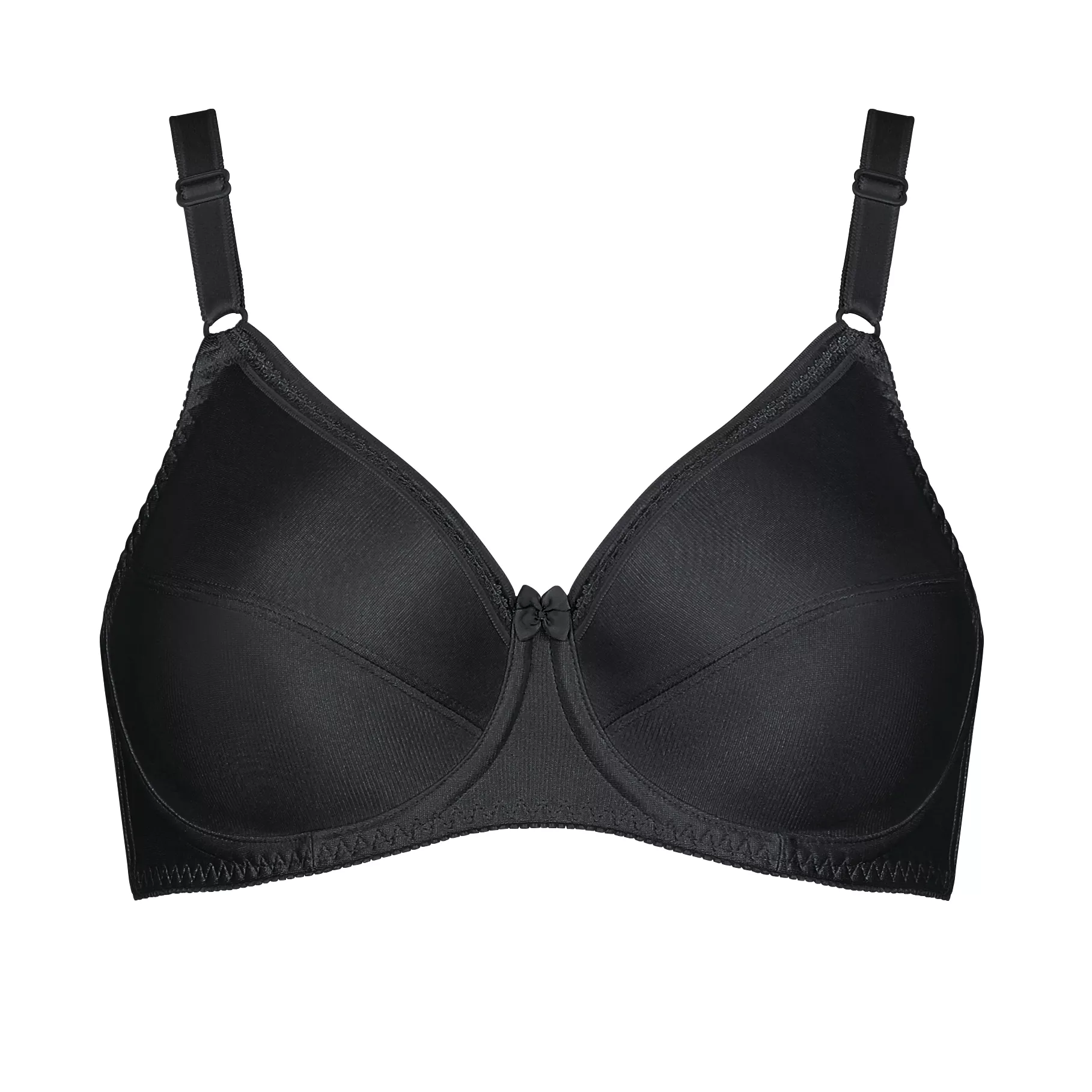 Soutien preto com alças ajustáveis e tecido liso