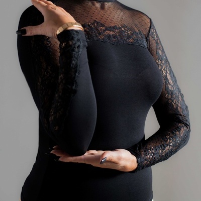 Camisola&#x20;manga&#x20;comprida&#x20;com&#x20;renda&#x20;marel&#x20;ref&#x3A;83-99