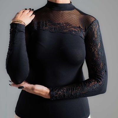 Camisola&#x20;manga&#x20;comprida&#x20;com&#x20;renda&#x20;marel&#x20;ref&#x3A;83-99