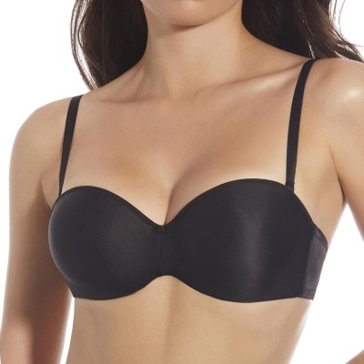 Soutien preto liso com alças finas ajustáveis