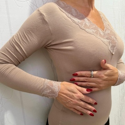 Camisola&#x20;manga&#x20;comprida&#x20;com&#x20;renda&#x20;sweetlady&#x20;84-50