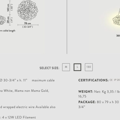 lustre moderno Cristalflex® com arame vermelho e luz LED