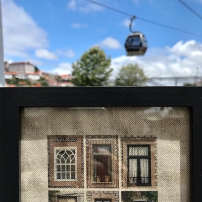 Tela em linho estampada#Q3