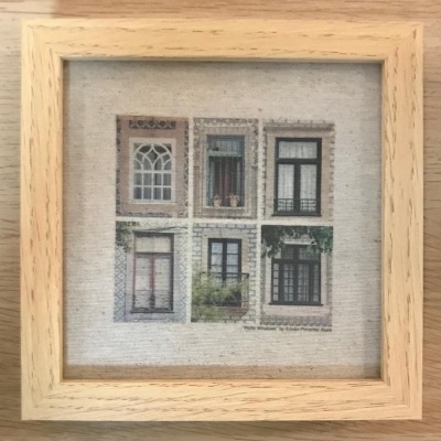 Quadro Porto Windows 14*14 cm - Linho