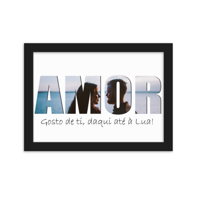 Print Amor/Love - Amor daqui até à Lua