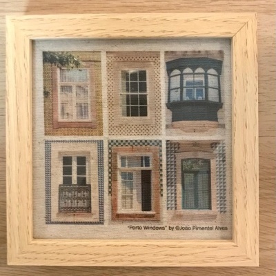 Quadro Porto Windows 14*14 cm - Linho