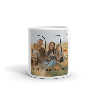 Caneca Pai Fotomontagem "Amor Para a Vida Toda"