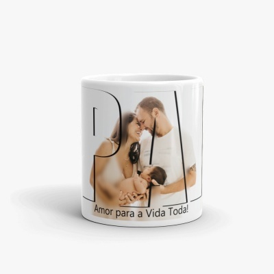 Caneca Pai Fotomontagem "Amor Para a Vida Toda"