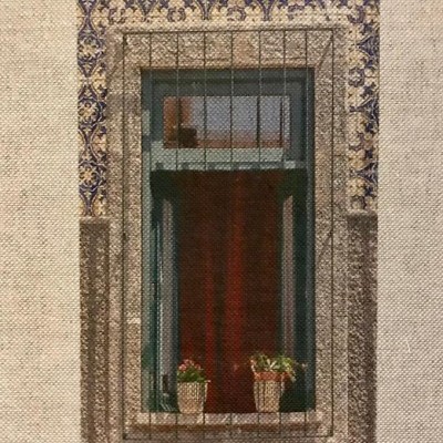 Tela em linho estampada#TP00