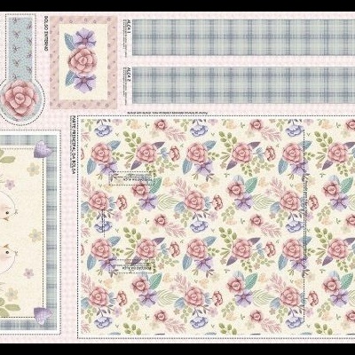 Painel Tecido Fuxicos e Fricotes BOLSA PASSARINHOS   PSS014