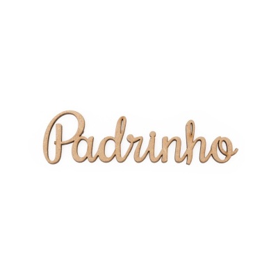 PALAVRA PADRINHO 10.6X3X0.3CM MDF  741823