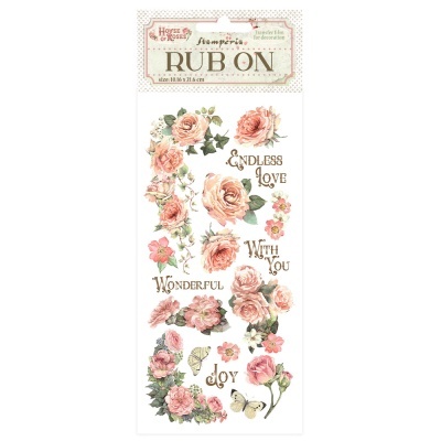 Rub-on cm 10,16x21,6 - House of Roses writings and roses  DFLRB152