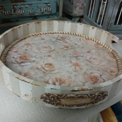 Bandeja MDF redonda 33x33x5cm 650085