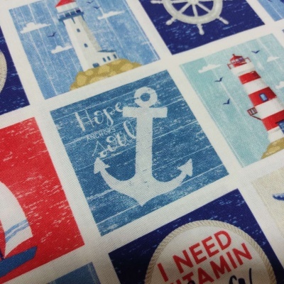 TECIDO MICHAEL MILLER "Nautical Patch" CX10306 T1566