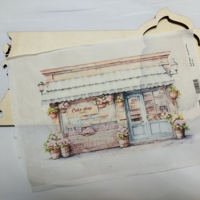 Kit placa "Cake Shop" 36x18,5cm