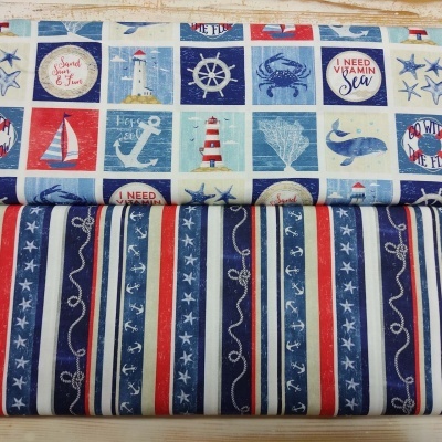 TECIDO MICHAEL MILLER "Nautical Patch" CX10306 T1566